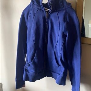 Royal blue lululemon scuba jacket small damage